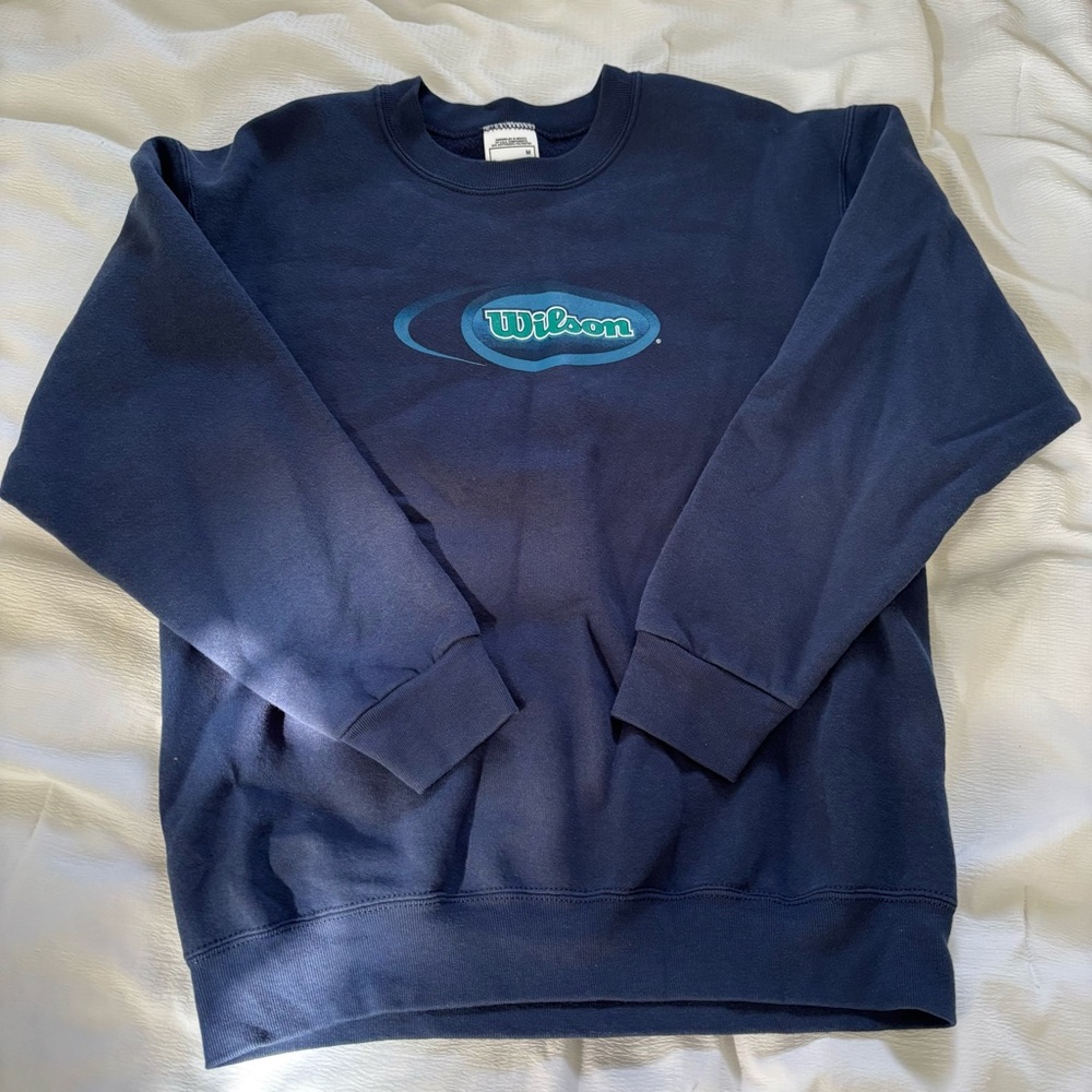 Vintage Wilson Dark Blue Men's Crewneck Sweater